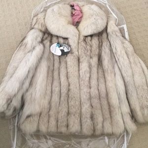 SAGA Fox fur coat- Blue Fox